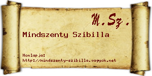 Mindszenty Szibilla névjegykártya